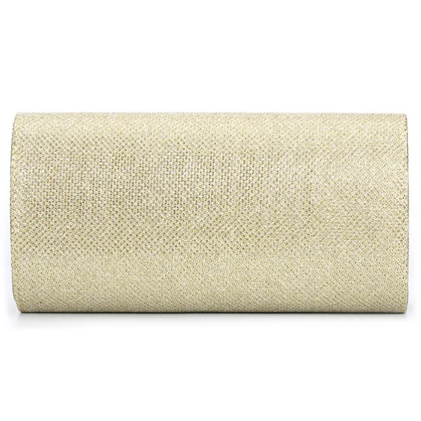 Women's Silver Glitter Clutch Purse – Elegant Evening Handbag with Chain Strap for Weddings, Parties, and Formal Events