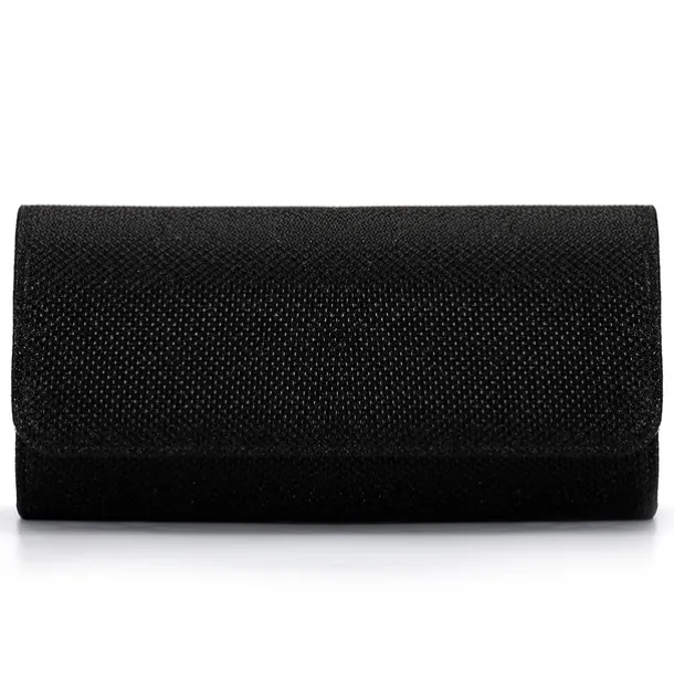 Women's Silver Glitter Clutch Purse – Elegant Evening Handbag with Chain Strap for Weddings, Parties, and Formal Events