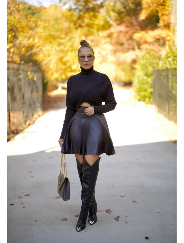 Women's Skirt Fashion Carnival Costumes Ladies Mini Skirts Solid Colored Pleated Carnival Homecoming Black Red Brown Spring & Fall PU Leather