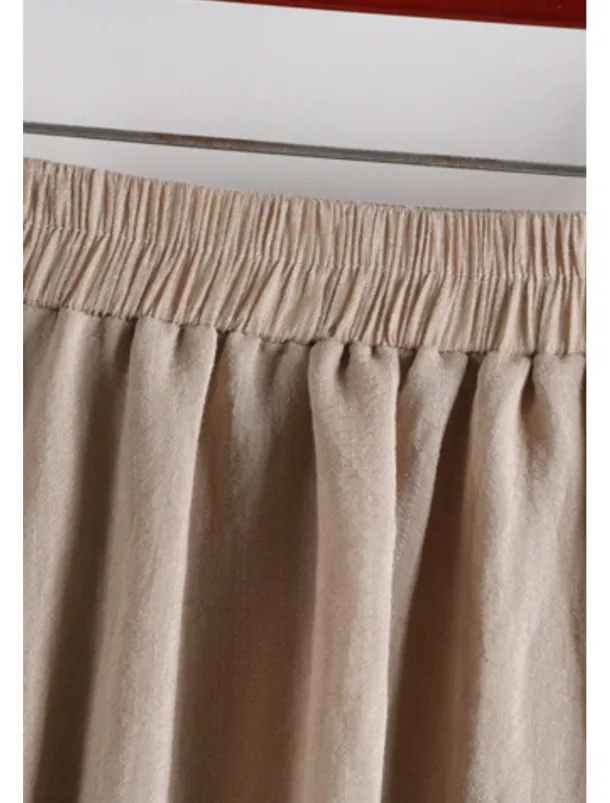 Women's Skirt Swing Fashion Maxi Mid Rise Skirts Plain Ruched Micro-elastic Vacation Street Black White Pink Blue Summer Cotton