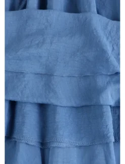 Women's Skirt Swing Fashion Maxi Mid Rise Skirts Plain Ruched Micro-elastic Vacation Street Black White Pink Blue Summer Cotton