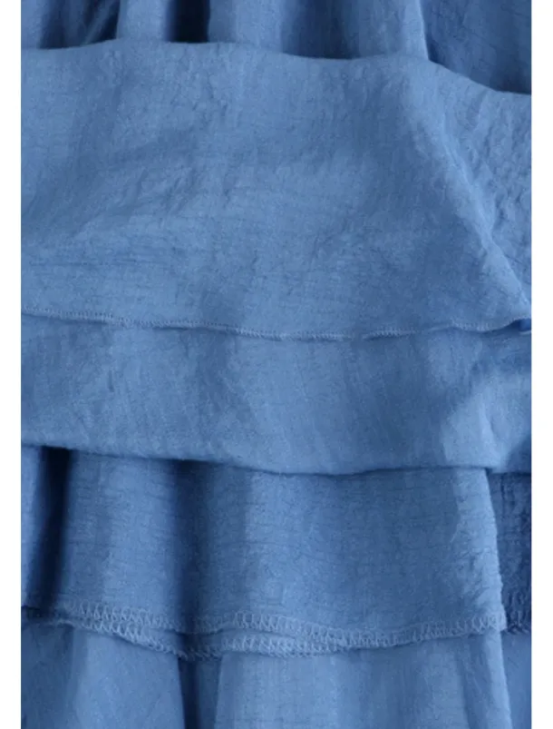 Women's Skirt Swing Fashion Maxi Mid Rise Skirts Plain Ruched Micro-elastic Vacation Street Black White Pink Blue Summer Cotton