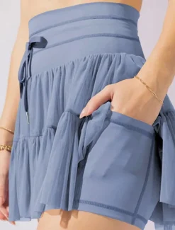 Women's Skirt Tutu Fashion Casual Mini High Waist Skirts Solid Colored Casual Daily Weekend Apricot Black White Pink Summer Polyester