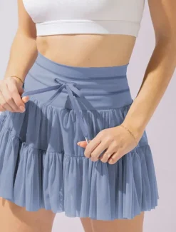 Women's Skirt Tutu Fashion Casual Mini High Waist Skirts Solid Colored Casual Daily Weekend Apricot Black White Pink Summer Polyester