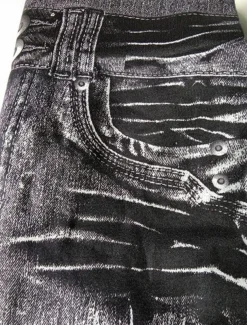 Women's Slim Pants Trousers Pocket High Cut High Waist Full Length Black Summer