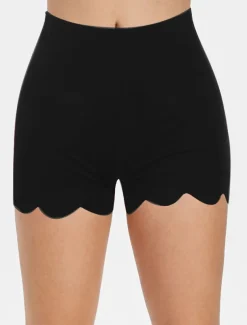 Women's Slim Shorts Fashion Short Plain Tummy Control Butt Lift Comfort High Elasticity Casual Daily Black White Beige Skinny