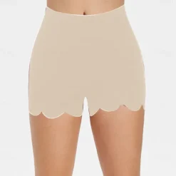 Women's Slim Shorts Fashion Short Plain Tummy Control Butt Lift Comfort High Elasticity Casual Daily Black White Beige Skinny