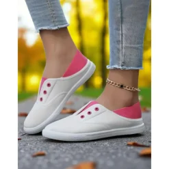 Women's Slip-On Canvas Shoes – Lightweight Shoes for Daily Casual Looks, Errands and Fall Adventures
