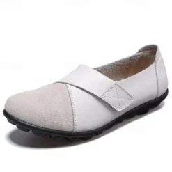 Women's Slip-on Loafers Round Toe Comfy Flat Shoes Casual Faux Leather Flats