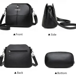 Women's Small Red Faux Leather Crossbody Bag – Minimalist Shoulder Purse with Adjustable Strap for Casual Outings and Daily Use