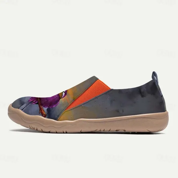 Women's Sneakers Flats Slip-Ons Print Shoes Slip-on Sneakers Daily Travel Bird Painting Flat Heel Vacation Casual Comfort Canvas Loafer Light Red Blue Green