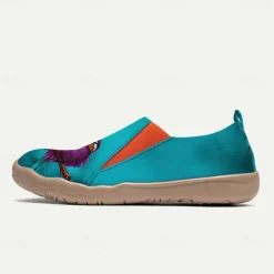 Women's Sneakers Flats Slip-Ons Print Shoes Slip-on Sneakers Daily Travel Bird Painting Flat Heel Vacation Casual Comfort Canvas Loafer Light Red Blue Green