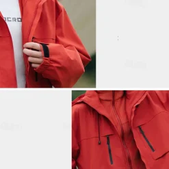 Women's Softshell Jacket Hiking Jacket Winter Outdoor Color Block Thermal Warm Windproof Water Resistant 3-in-1 Jacket Winter Jacket Fleece Jackets Traveling Black Ivory Pink Red Orange