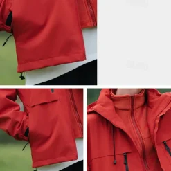 Women's Softshell Jacket Hiking Jacket Winter Outdoor Color Block Thermal Warm Windproof Water Resistant 3-in-1 Jacket Winter Jacket Fleece Jackets Traveling Black Ivory Pink Red Orange