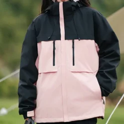 Women's Softshell Jacket Hiking Jacket Winter Outdoor Color Block Thermal Warm Windproof Water Resistant 3-in-1 Jacket Winter Jacket Fleece Jackets Traveling Black Ivory Pink Red Orange