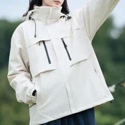 Women's Softshell Jacket Hiking Jacket Winter Outdoor Color Block Thermal Warm Windproof Water Resistant 3-in-1 Jacket Winter Jacket Fleece Jackets Traveling Black Ivory Pink Red Orange