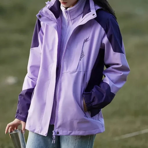 Women's Softshell Jacket Hiking Jacket Winter Outdoor Thermal Warm Fleece Lining Windproof Water Resistant 3-in-1 Jacket Fleece Jackets Windbreaker Jacket Traveling Light Pink Black White Yellow Pink