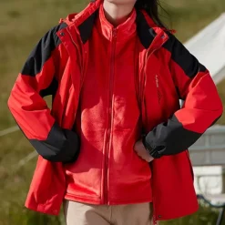 Women's Softshell Jacket Hiking Jacket Winter Outdoor Thermal Warm Fleece Lining Windproof Water Resistant 3-in-1 Jacket Fleece Jackets Windbreaker Jacket Traveling Light Pink Black White Yellow Pink