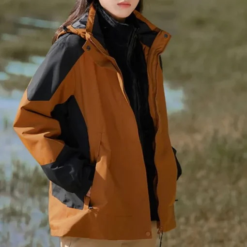 Women's Softshell Jacket Hiking Jacket Winter Outdoor Thermal Warm Fleece Lining Windproof Water Resistant 3-in-1 Jacket Fleece Jackets Windbreaker Jacket Traveling Light Pink Black White Yellow Pink