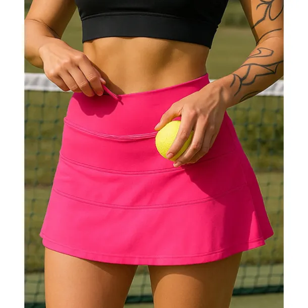 Women's Solid Colored Tennis Skirts Pleated Sweat-Wicking Moisture Wicking Breathable Tennis Golf Pickleball Black White Dark Navy Tennis Clothing