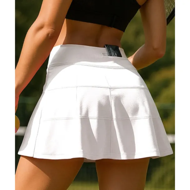 Women's Solid Colored Tennis Skirts Pleated Sweat-Wicking Moisture Wicking Breathable Tennis Golf Pickleball Black White Dark Navy Tennis Clothing