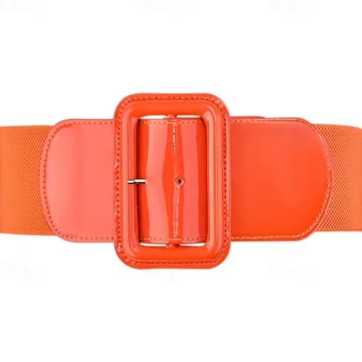 Women's Stretchy Belt 1950s Grease Outfits 3 Inch Wide Elastic Belts