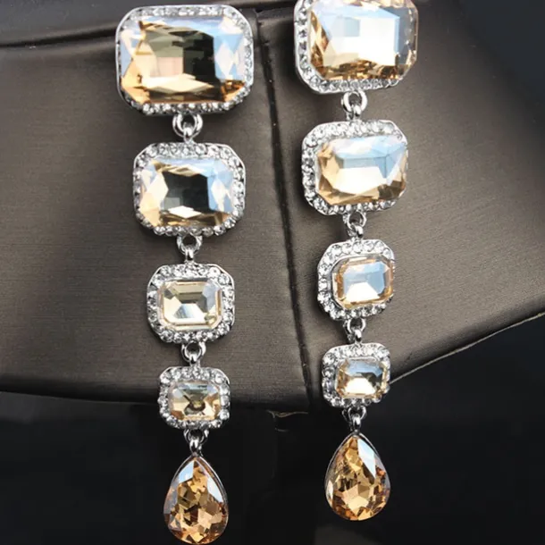 Women's Stud Earrings Drop Earrings Hoop Earrings Retro Drop Elegant Vintage Fashion Stylish Luxury Modern Earrings Jewelry Champagne / Red / Blue For Wedding Party Anniversary Valentine's Day