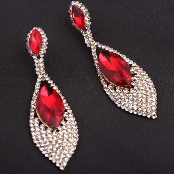 Women's Stud Earrings Drop Earrings Hoop Earrings Long Drop Elegant Vintage Stylish Luxury European Sweet Earrings Jewelry Red For Wedding Party Anniversary Holiday Engagement 1 Pair