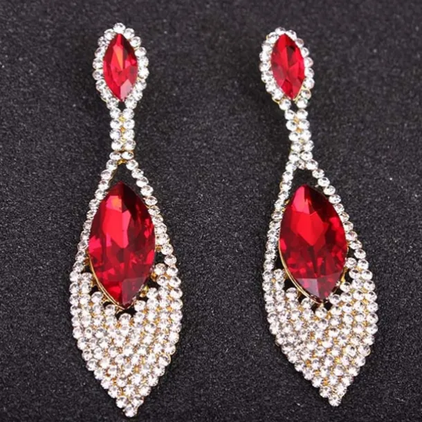 Women's Stud Earrings Drop Earrings Hoop Earrings Long Drop Elegant Vintage Stylish Luxury European Sweet Earrings Jewelry Red For Wedding Party Anniversary Holiday Engagement 1 Pair