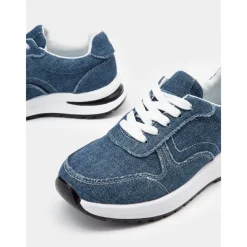 Women's Stylish Denim Sneakers with White Sole | Perfect for Casual and Everyday Wear