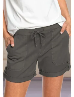 Women's Stylish Simple Cute Comfort Shorts Casual Daily Pants Plain Short Drawstring Elastic Waist Light Green