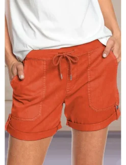 Women's Stylish Simple Cute Comfort Shorts Casual Daily Pants Plain Short Drawstring Elastic Waist Light Green