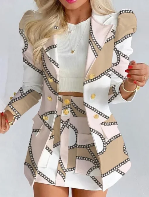 Women's Suits Blazer Comfortable Breathable Pocket Print Fashion Casual Floral Office Street Casual Daily Wear Single Breasted Short Turndown Regular Fit Long Sleeve Outerwear Black White Yellow