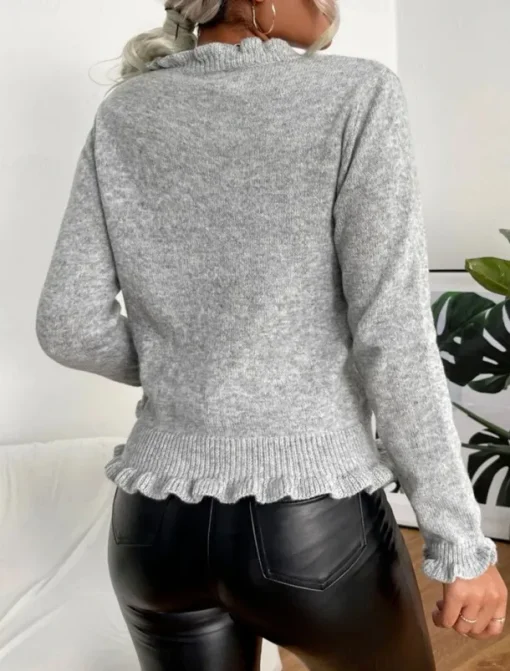 Women's Sweater Cardigan Casual Soft Pure Color Ribbed V Neck Buttons Knitted Long Sleeve Regular Tops Knit Outdoor Daily Weekend Pink Brown Fall Winter