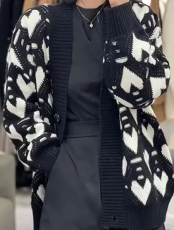 Women's Sweater Cardigan Casual Soft Pure Color Ribbed V Neck Buttons Knitted Print Long Sleeve Long Tops Knit Outdoor Daily Weekend Black Pink Fall Winter