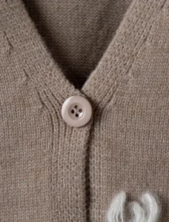 Women's Sweater Cardigan Casual Soft Floral Ribbed V Neck Buttons Knitted Long Sleeve Regular Tops Knit Outdoor Daily Weekend Red Green Fall Winter