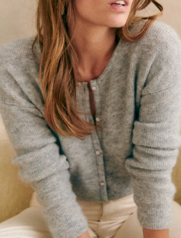 Women's Sweater Cardigan Elegant Fashion Streetwear Pure Color Crew Neck Pocket Buttons Knitted Long Sleeve Regular Tops Knit Outdoor Daily Weekend Black Blue Fall Winter