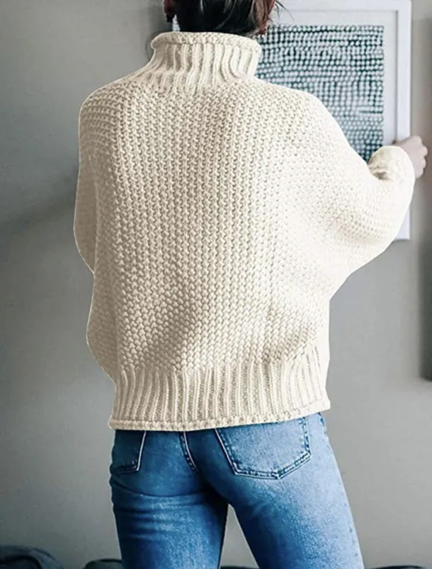 Women's Sweater Casual Soft Pure Color Ribbed Crew Neck Knitted Long Sleeve Regular Tops Knit Outdoor Daily Weekend Orange Khaki Fall Winter