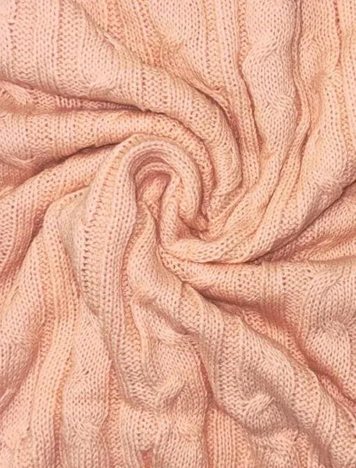 Women's Sweater Casual Solid Color Cable Crew Neck Knitted Long Sleeve Long Tops Knit Weekend Pink Fall Winter