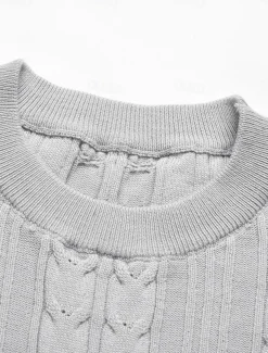 Women's Sweater Dress Knit Dress Jumper Dress Midi Dress Knitwear Fashion Daily Pure Color Outdoor Daily Vacation Going out Crew Neck Long Sleeve Tie Front Ruched 2023 Regular Fit Black Red Green S M