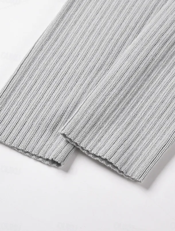 Women's Sweater Dress Knit Dress Jumper Dress Midi Dress Knitwear Fashion Daily Pure Color Outdoor Daily Vacation Going out Crew Neck Long Sleeve Tie Front Ruched 2023 Regular Fit Black Red Green S M