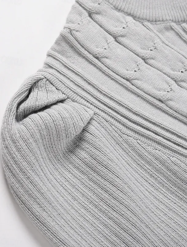 Women's Sweater Dress Knit Dress Jumper Dress Midi Dress Knitwear Fashion Daily Pure Color Outdoor Daily Vacation Going out Crew Neck Long Sleeve Tie Front Ruched 2023 Regular Fit Black Red Green S M