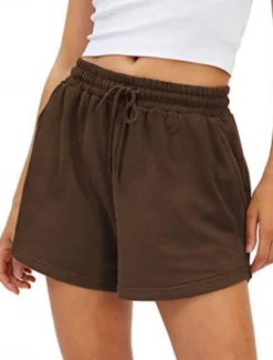 Women's Sweatpants Chinos Shorts Fashion Streetwear Casual Full Length High Waist Plain Pocket Elastic Waistband Comfy Soft Comfortable Micro-elastic Outdoor Street Light Gray Black White Pink Summer