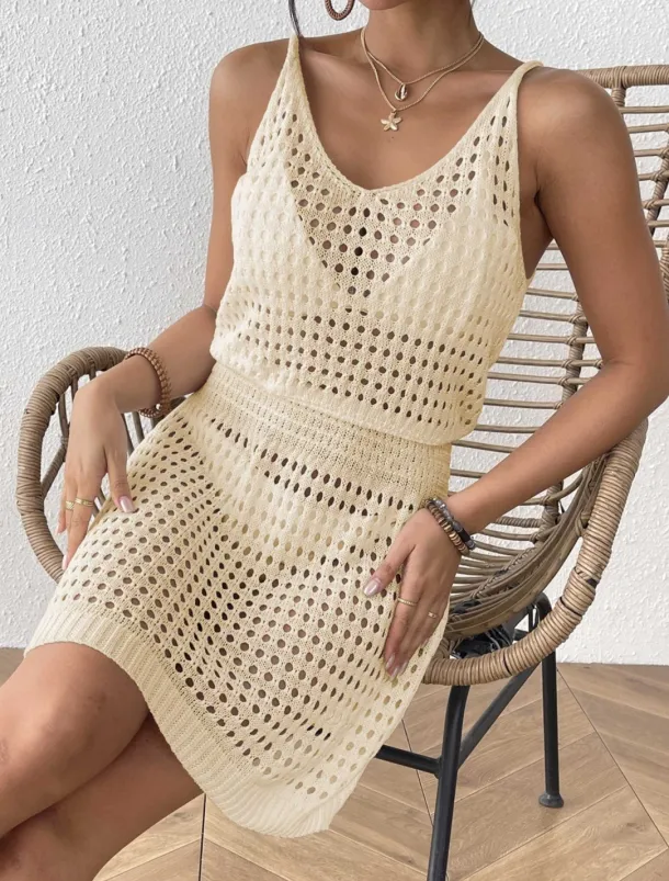 Women's Swimwear Cover Up Swim Dress Swimsuit Cut Out Vacation Beach Wear Solid Color V Neck Long Sleeve Bathing Suits