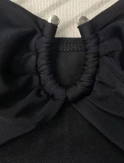 Women's Swimwear One Piece Monokini Swimsuit Backless Tummy Control High Waist Cut Out Slim Vacation Beach Wear Solid Color V Neck Sleeveless Bathing Suits