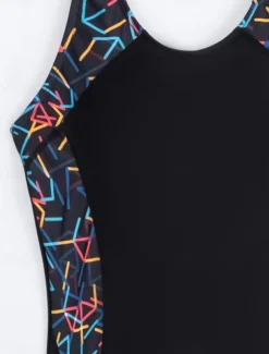 Women's Swimwear One Piece Monokini Swimsuit Backless Tummy Control High Waist Slim Vacation Beach Wear Graphic U Neck Sleeveless Bathing Suits