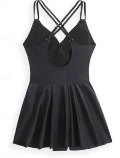 Women's Swimwear Swimdresses One Piece Tankini Swimsuit Backless Tummy Control High Waist Slim Vacation Beach Wear Graphic V Neck Sleeveless Bathing Suits