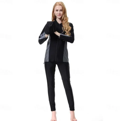 Women's Swimwear Swimsuits Religious Saudi Arabic Arabian Muslim Ramadan Adults Top Pants Headpiece