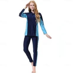 Women's Swimwear Swimsuits Religious Saudi Arabic Arabian Muslim Ramadan Adults Top Pants Headpiece