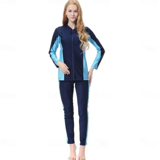 Women's Swimwear Swimsuits Religious Saudi Arabic Arabian Muslim Ramadan Adults Top Pants Headpiece